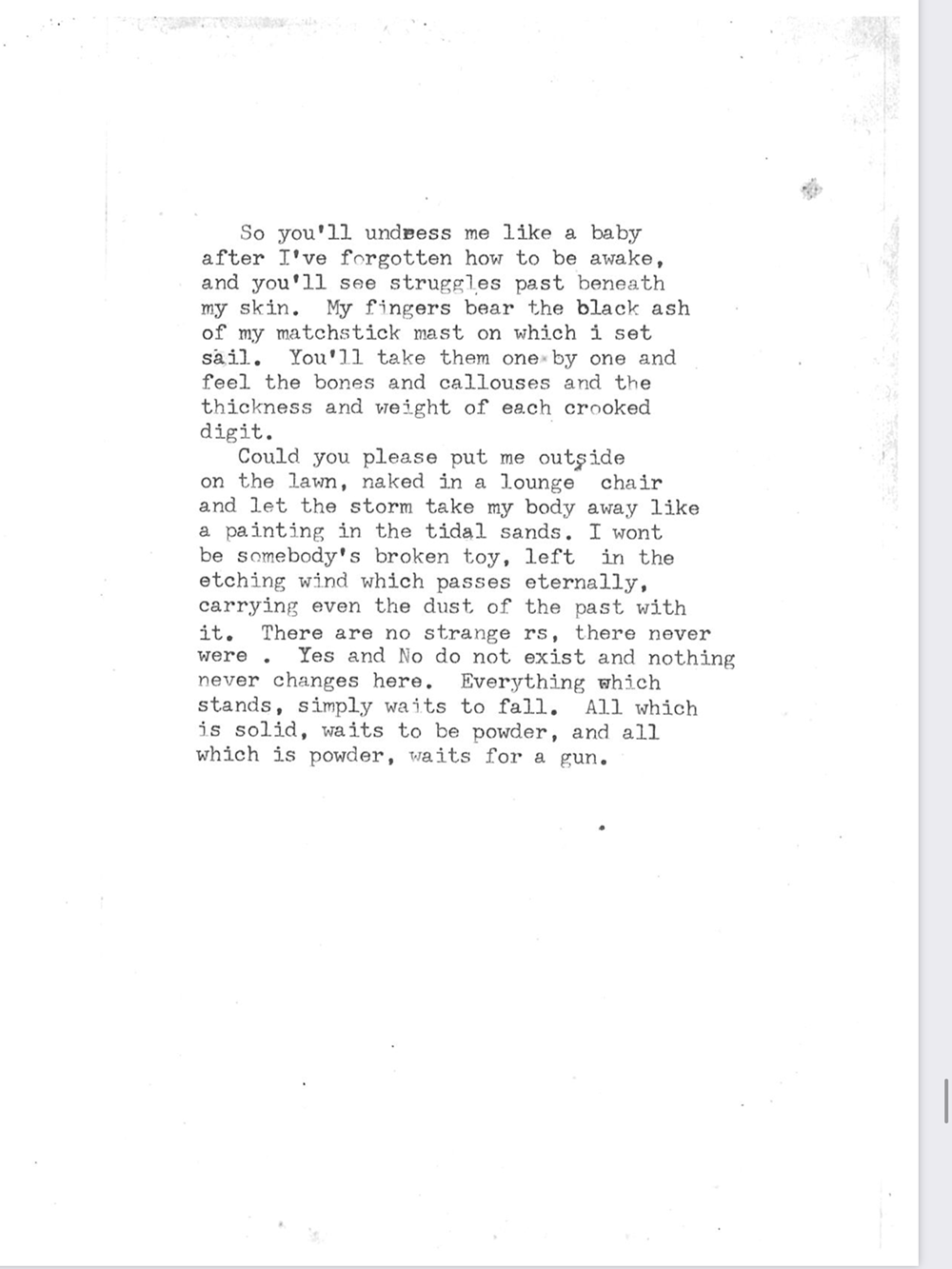 an image of typewritten text